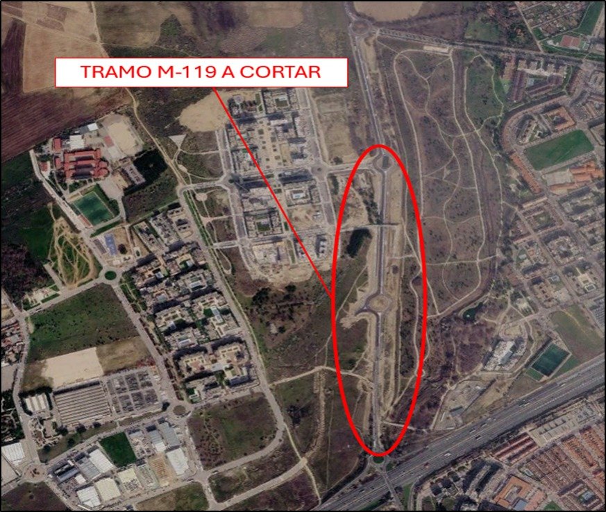 Corte de la M-119 en Alcalá de Henares por obras en la Avenida de Camarma
